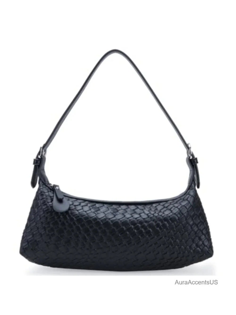 Small Woven Hobo Shoulder Crossbody Bag with Adjustable Strap